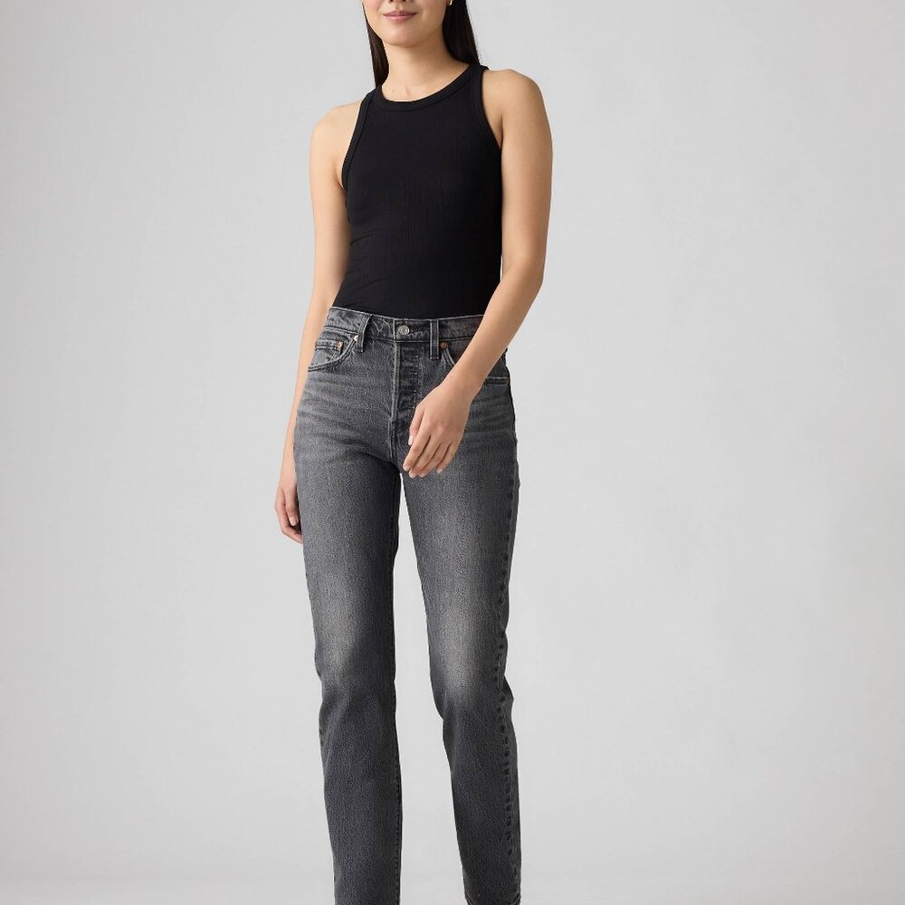 Levis 501 Original Fit Women's Jeans in Gray